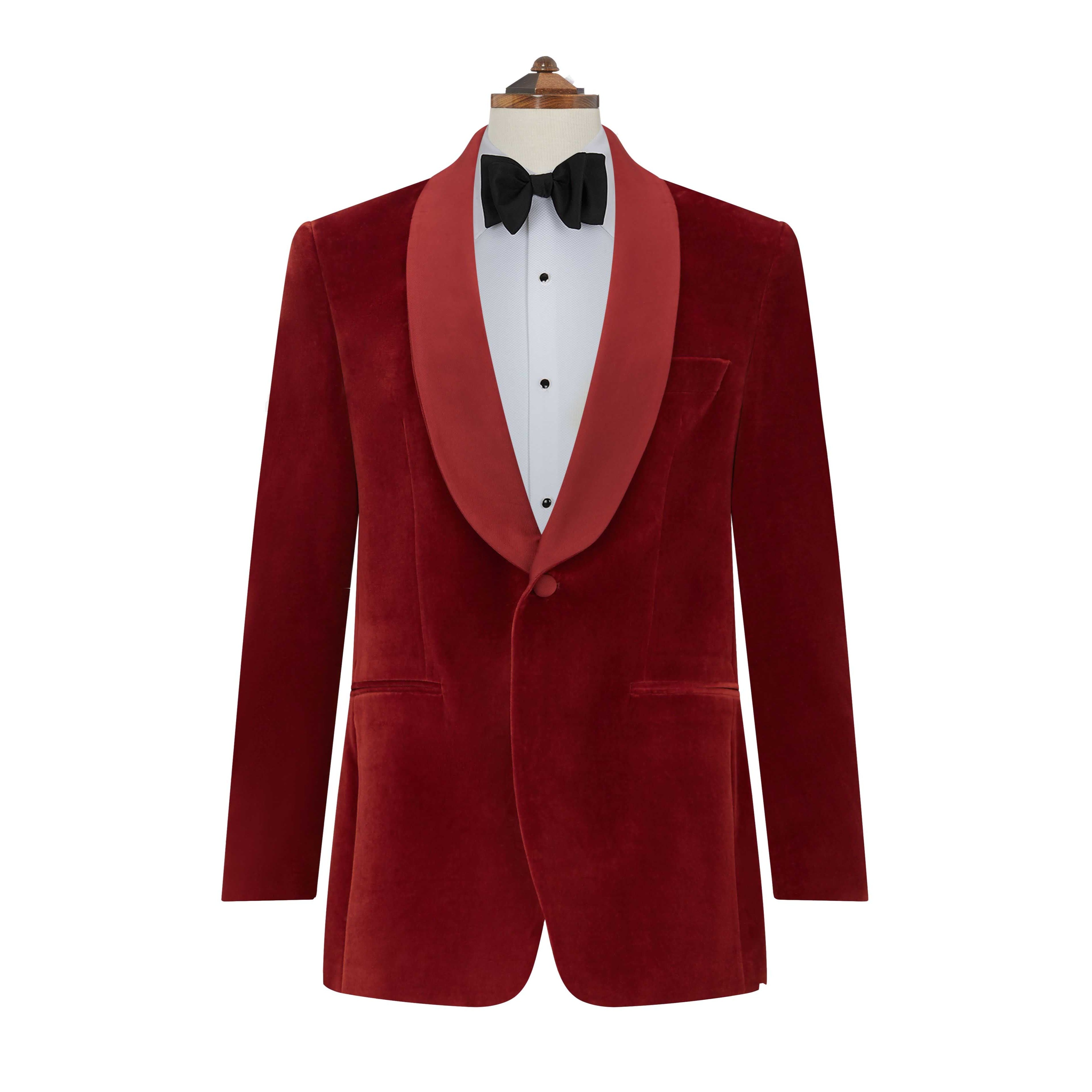 Ede Ravenscroft Devere Velvet Formal Jacket Rust