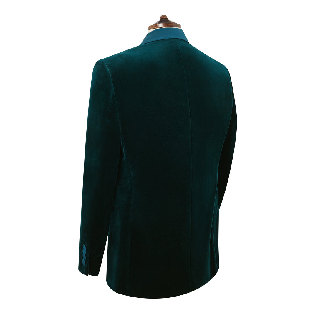 Devere Teal Velvet Jacket