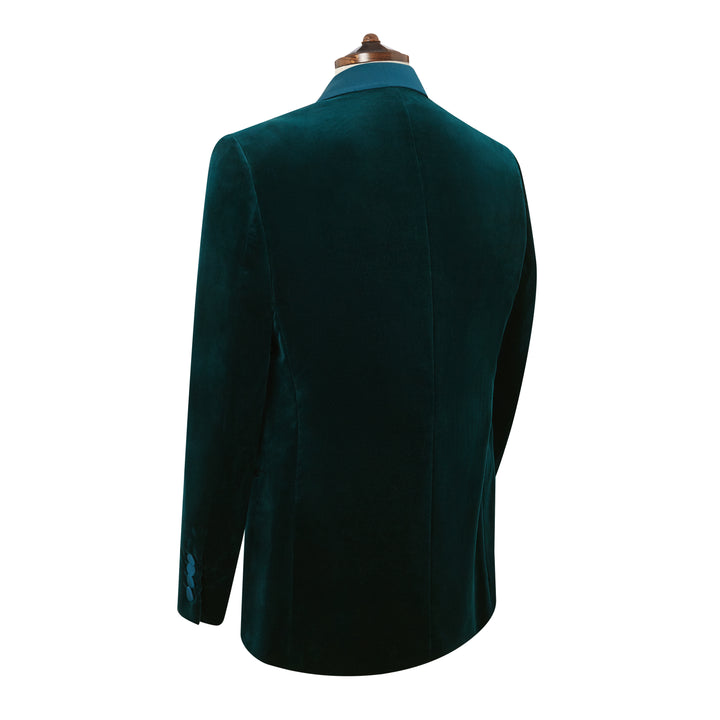 Devere Teal Velvet Jacket