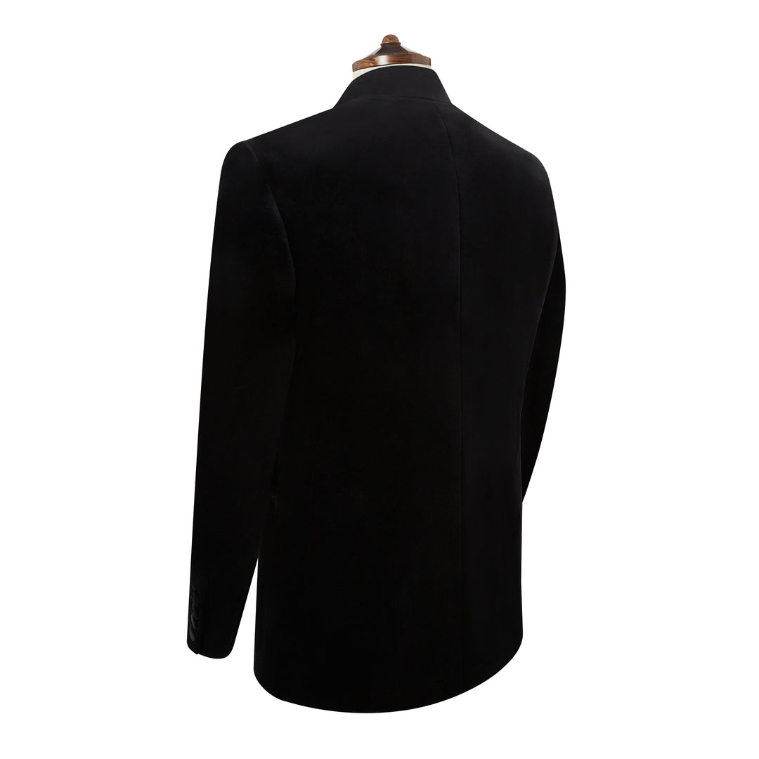 Darley Black Nehru Velvet Jacket