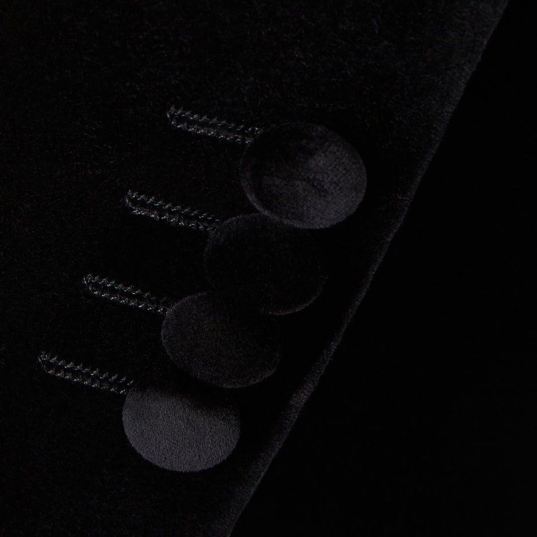 Darley Black Nehru Velvet Jacket