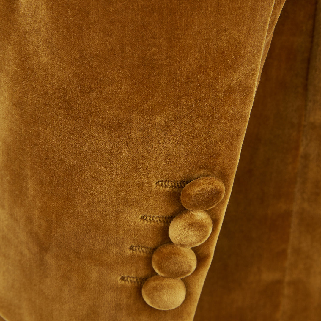 Darley Gold Nehru Velvet Jacket