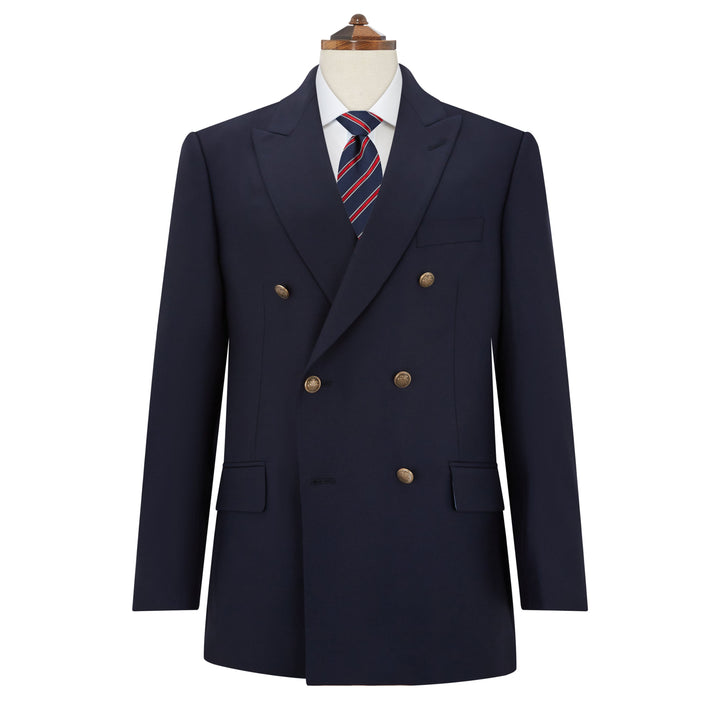 Baylen Navy Double Breasted Wool Blazer