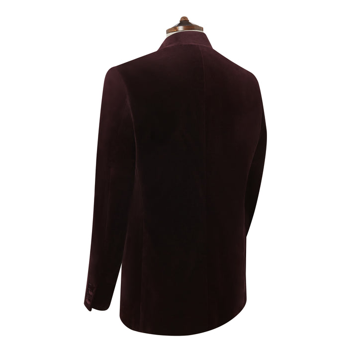 Darley Aubergine Nehru Velvet Jacket