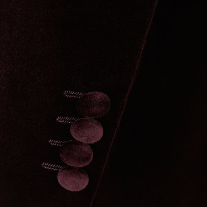 Darley Aubergine Nehru Velvet Jacket