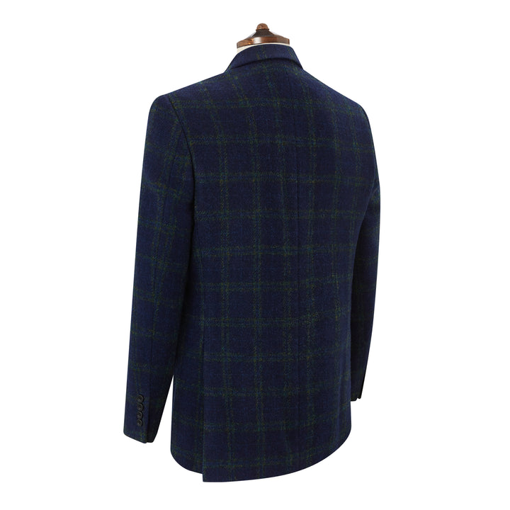 William Navy Check Tweed Jacket