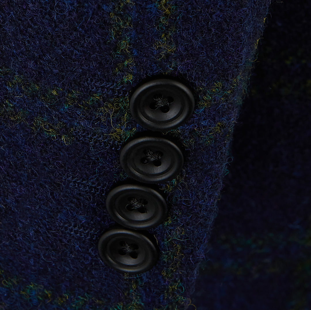 William Navy Check Tweed Jacket
