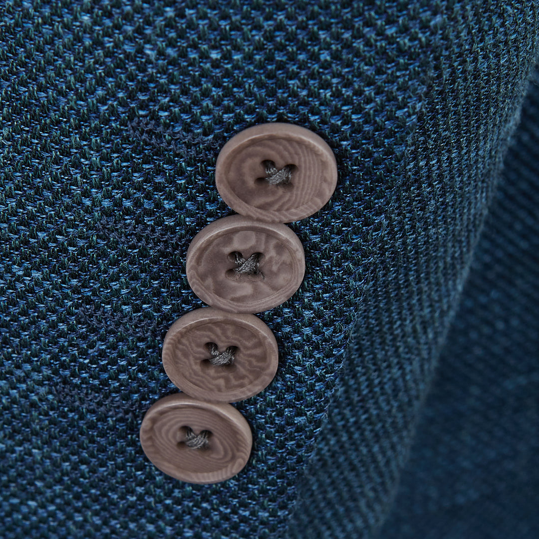 William Teal Micro Basketweave Jacket
