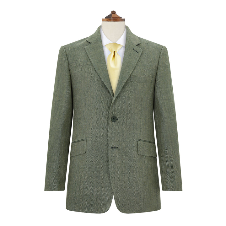 William Green Herringbone Linen Jacket