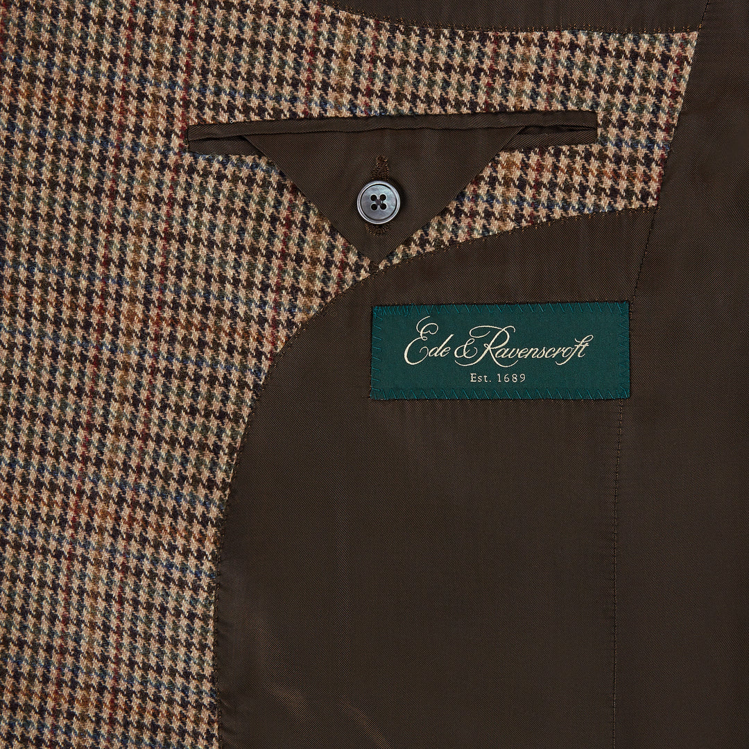 William Brown Houndstooth Check Tweed Jacket