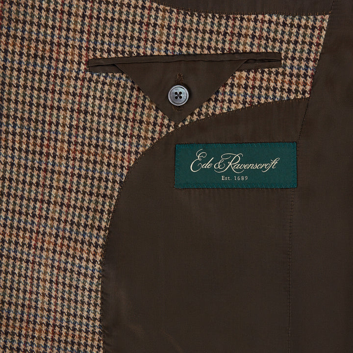William Brown Houndstooth Check Tweed Jacket