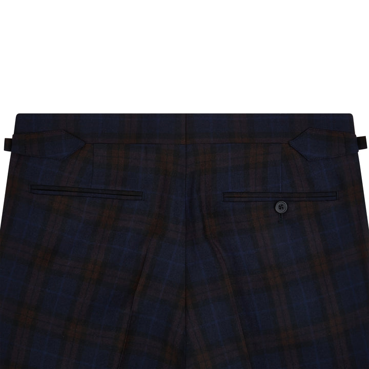 Barney Navy and Red Tartan Check Trouser