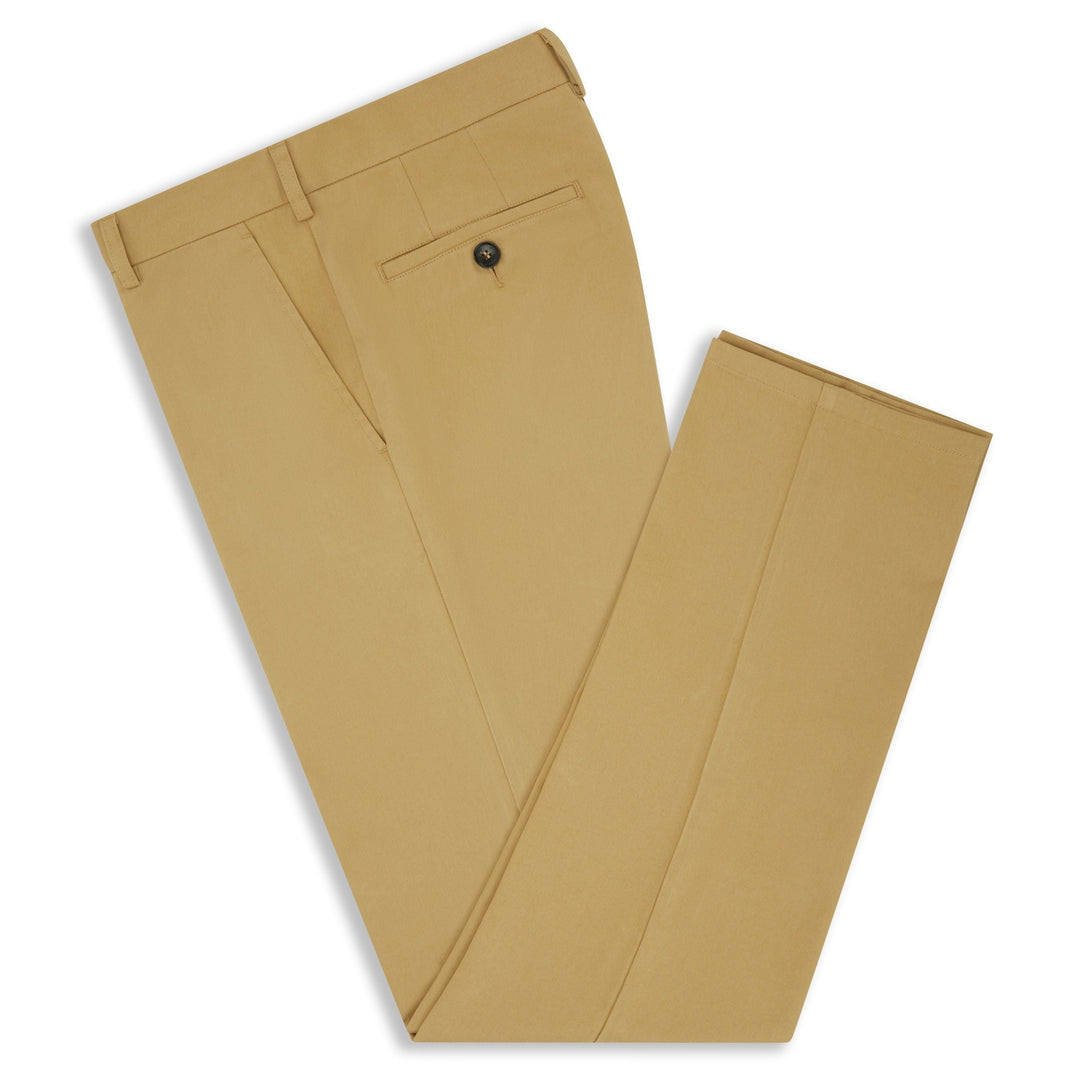 Terrance Beige Cotton Twill Trousers