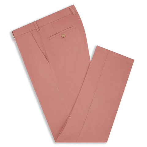 Terrance Pink Cotton Twill Trousers