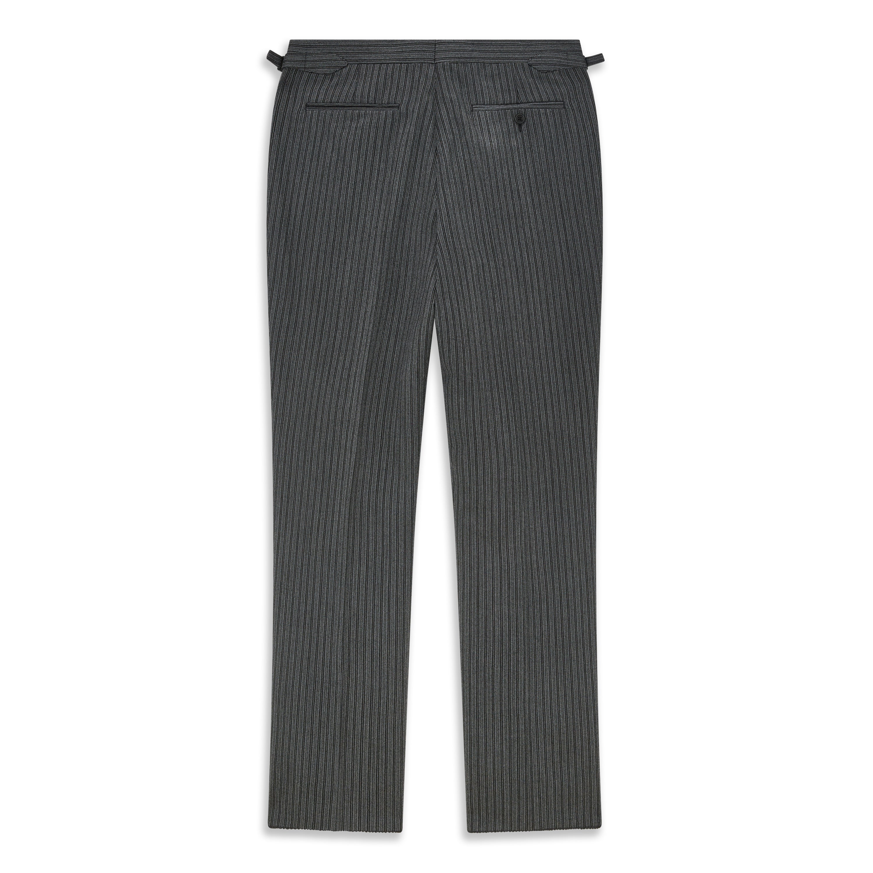 Ede Ravenscroft Thorne Stripe Dress Trousers Grey