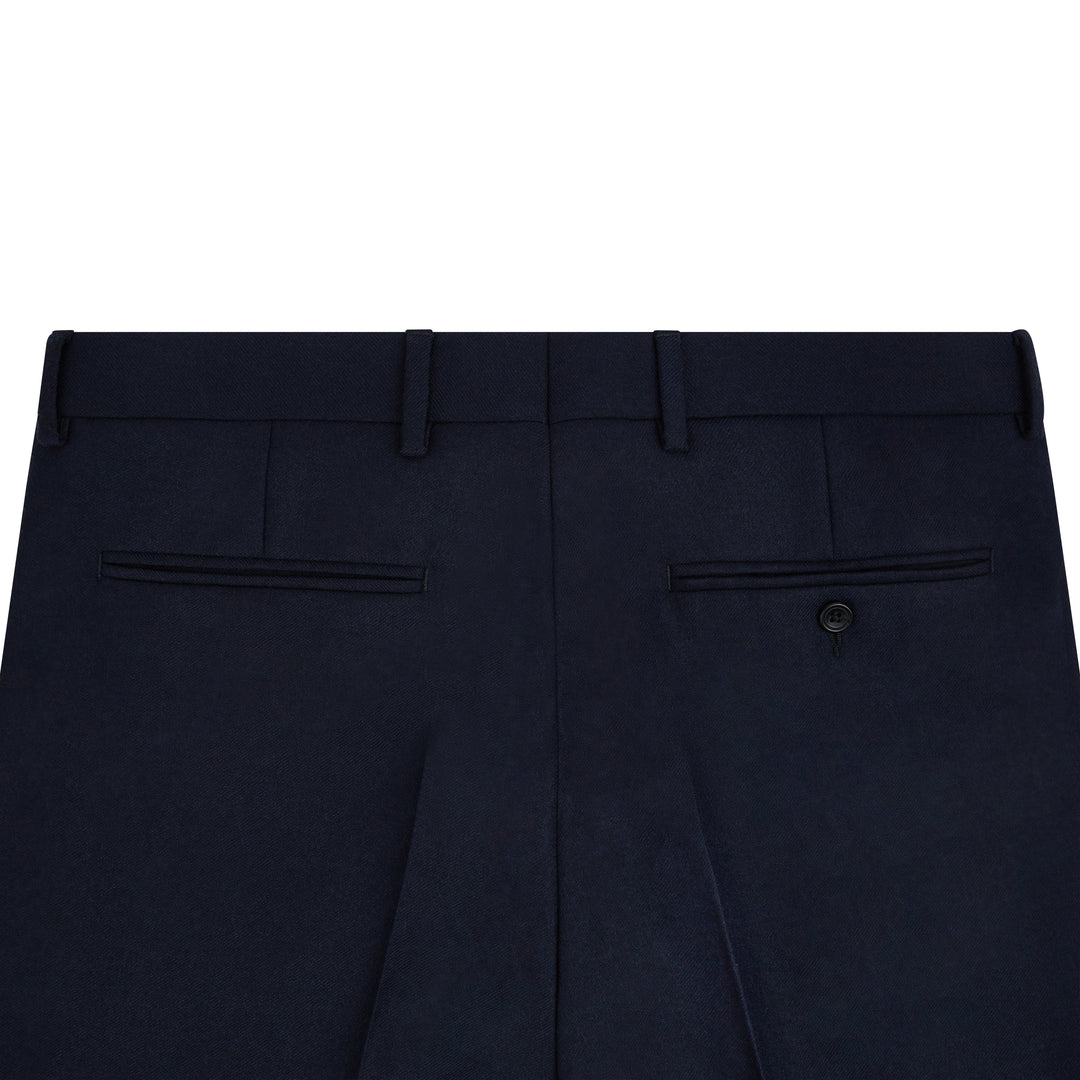 Barney Navy Flannel Trousers