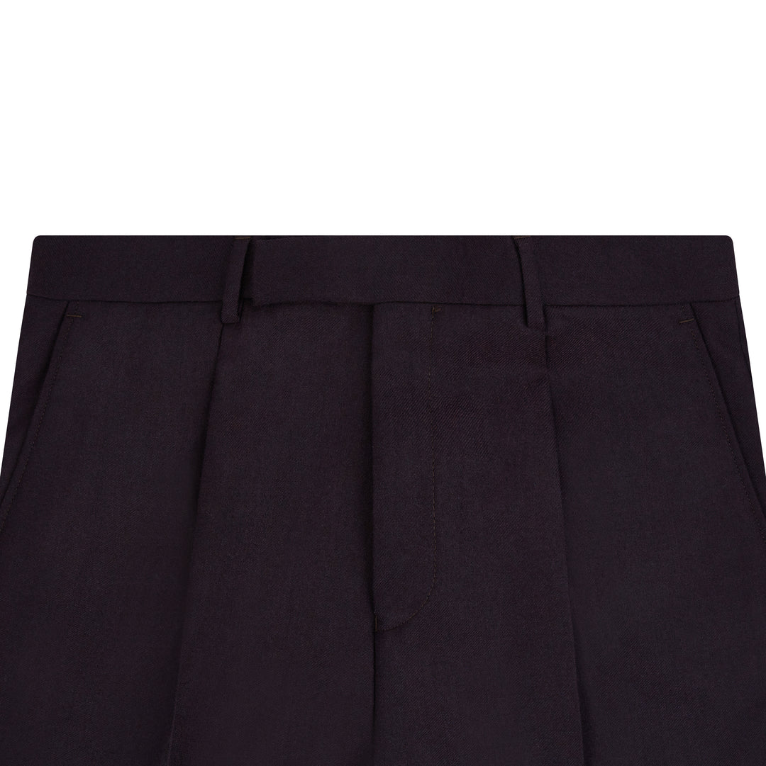 Tyler Aubergine Flannel Trousers