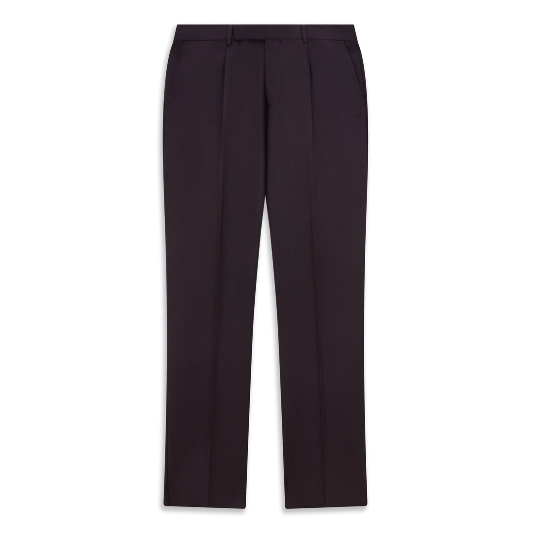 Tyler Aubergine Flannel Trousers