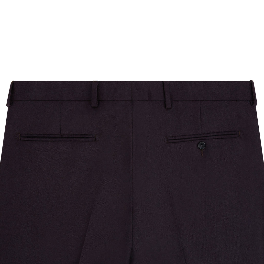 Barney Aubergine Flannel Trousers