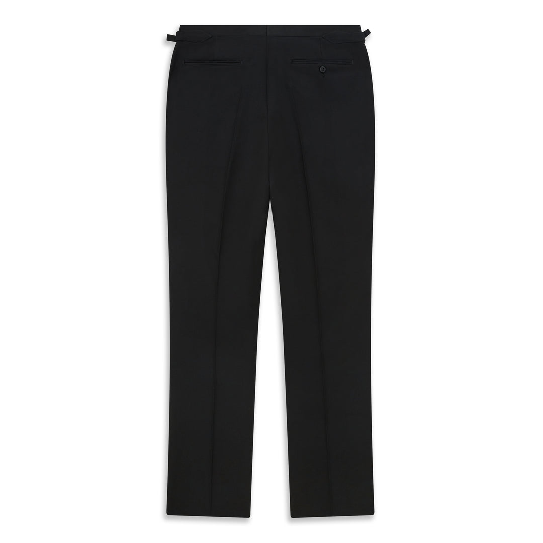 Twaine Flat Front Black Dress Trouser