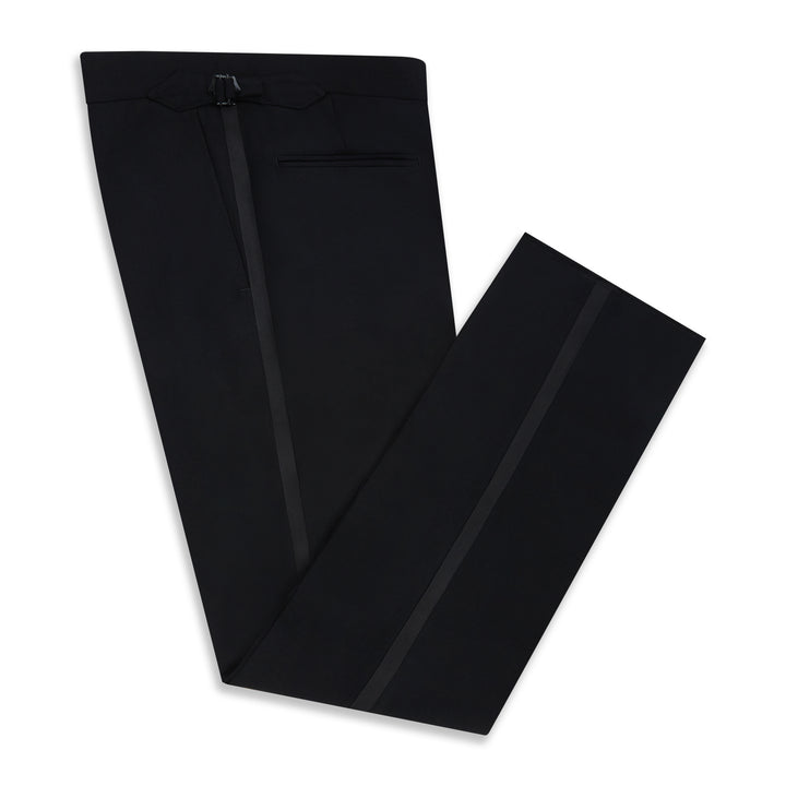 Twaine Flat Front Black Dress Trouser