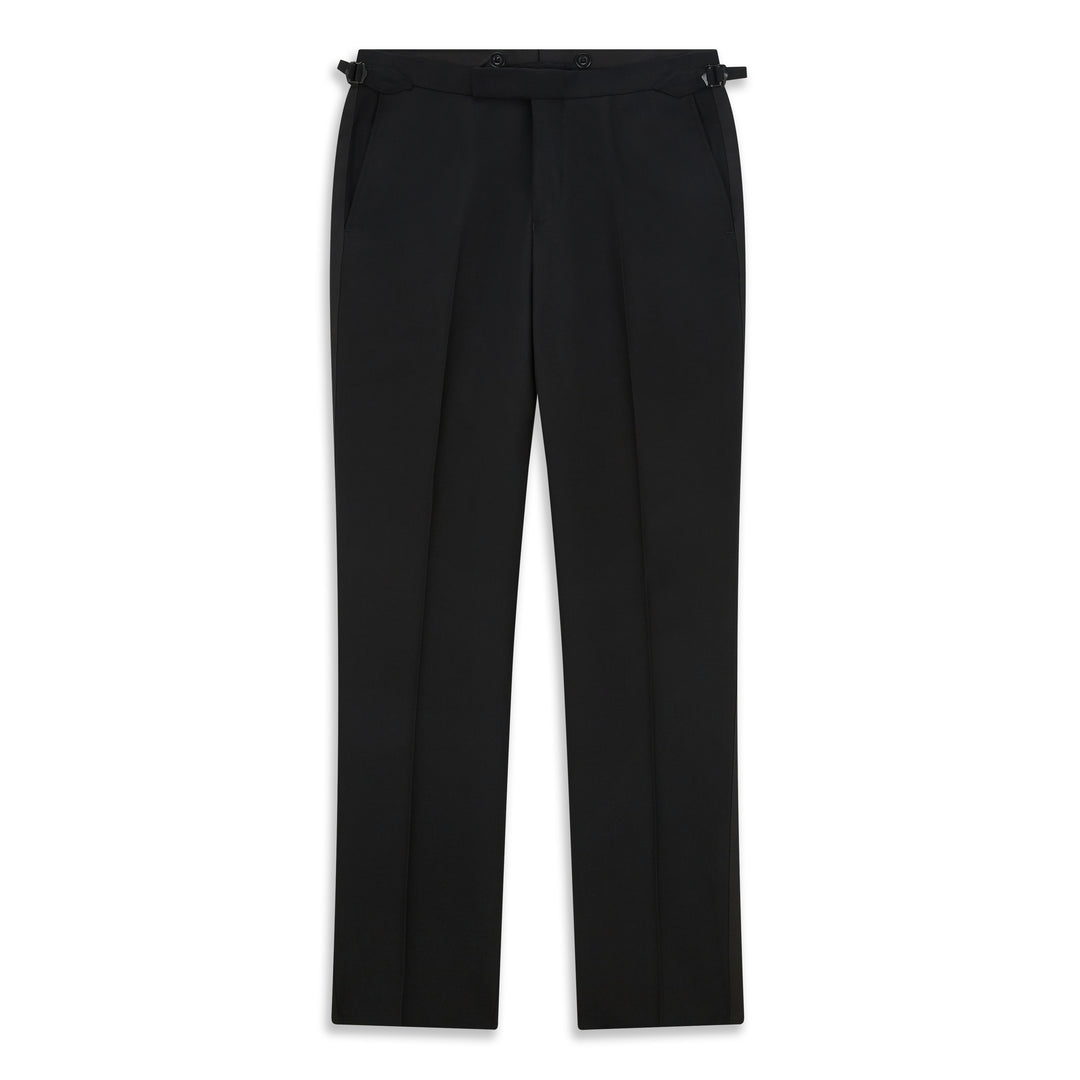 Twaine Flat Front Black Dress Trouser