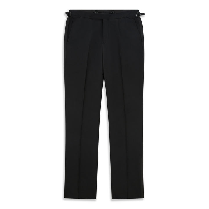 Twaine Flat Front Black Dress Trouser