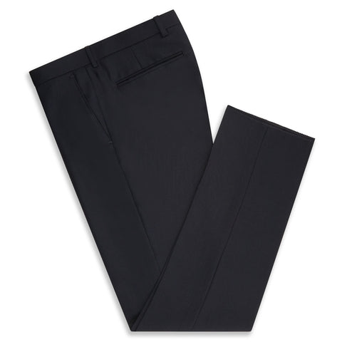 Barney Navy Tropical Worsted Wool Trouser