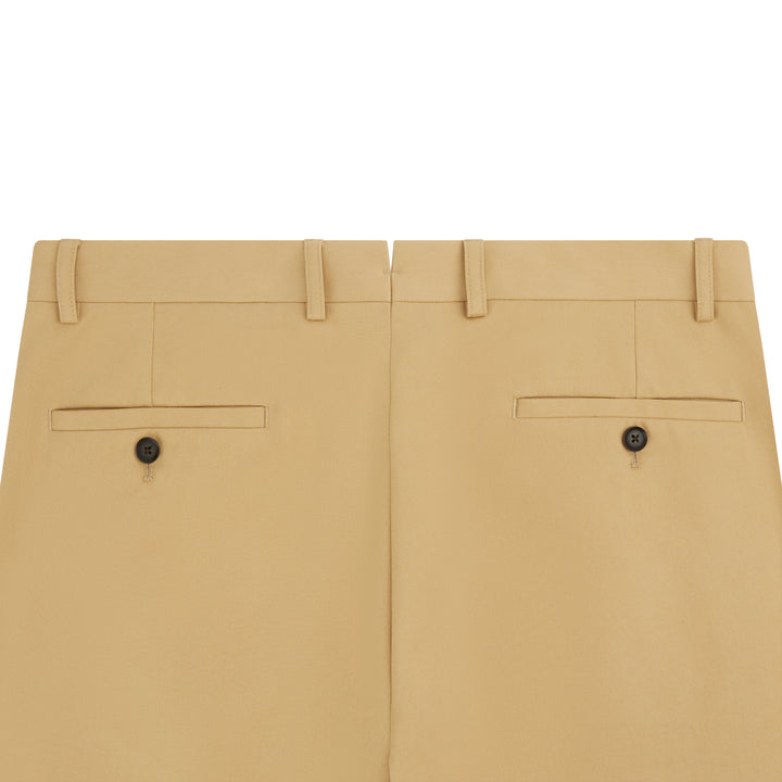 Thomas Beige Cotton Twill Trouser