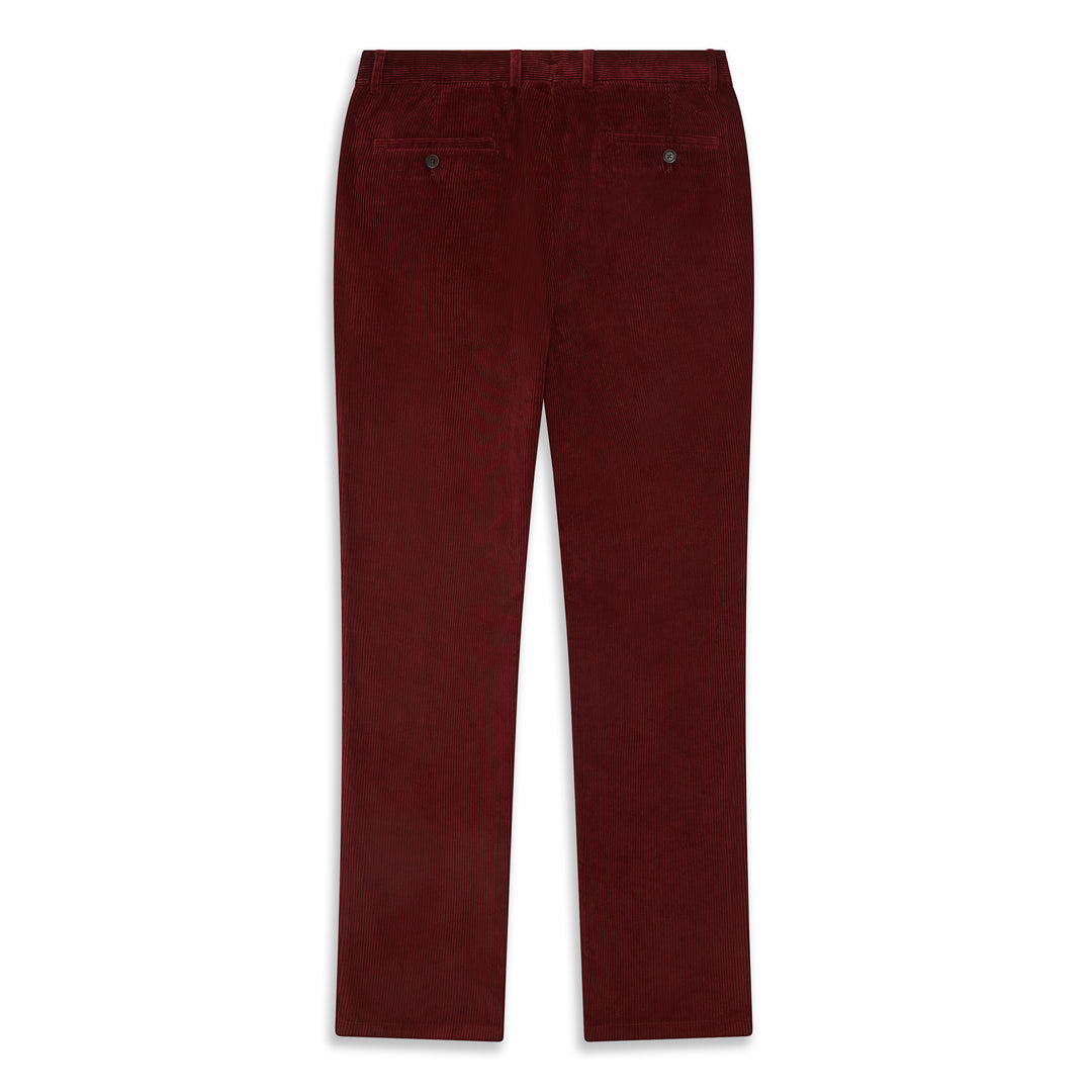 Thomas Burgundy Cotton Corduroy Trouser