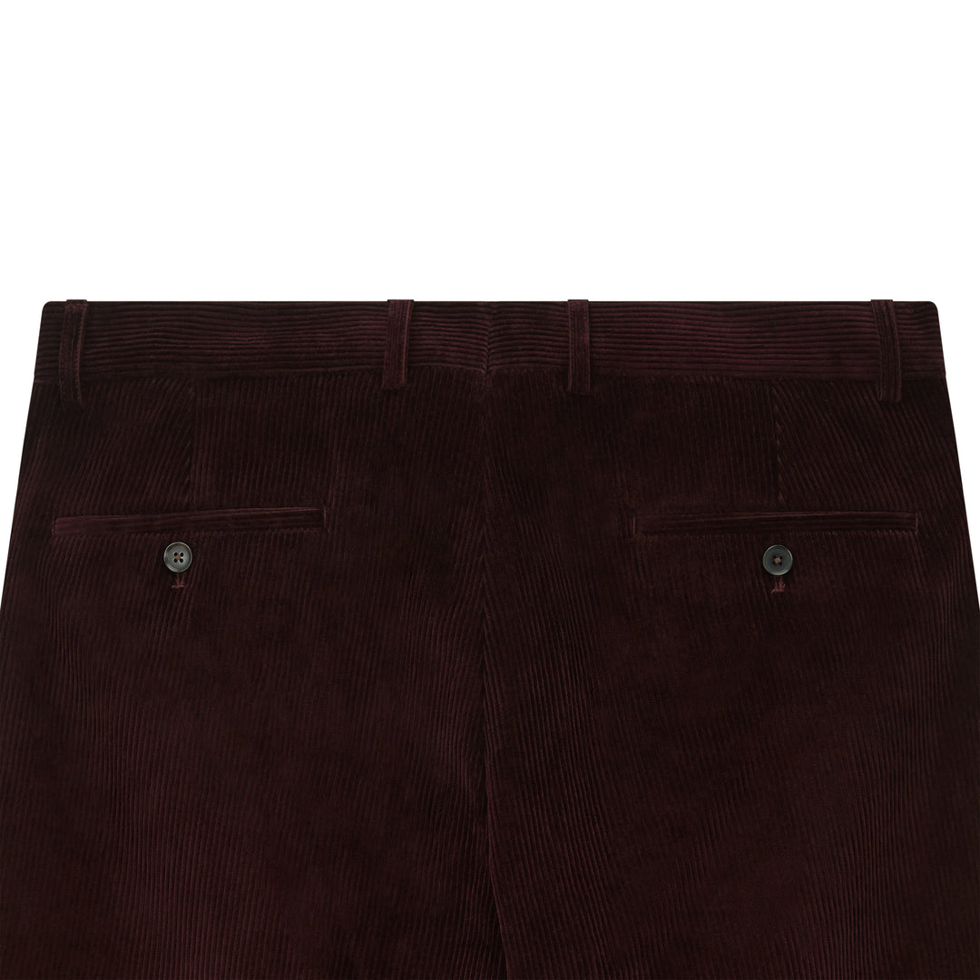 Thomas Aubergine Corduroy Trouser