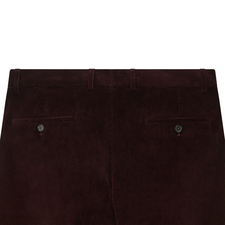 Thomas Aubergine Corduroy Trouser