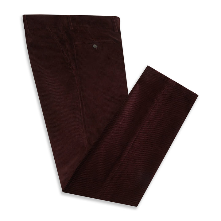 Thomas Aubergine Corduroy Trouser