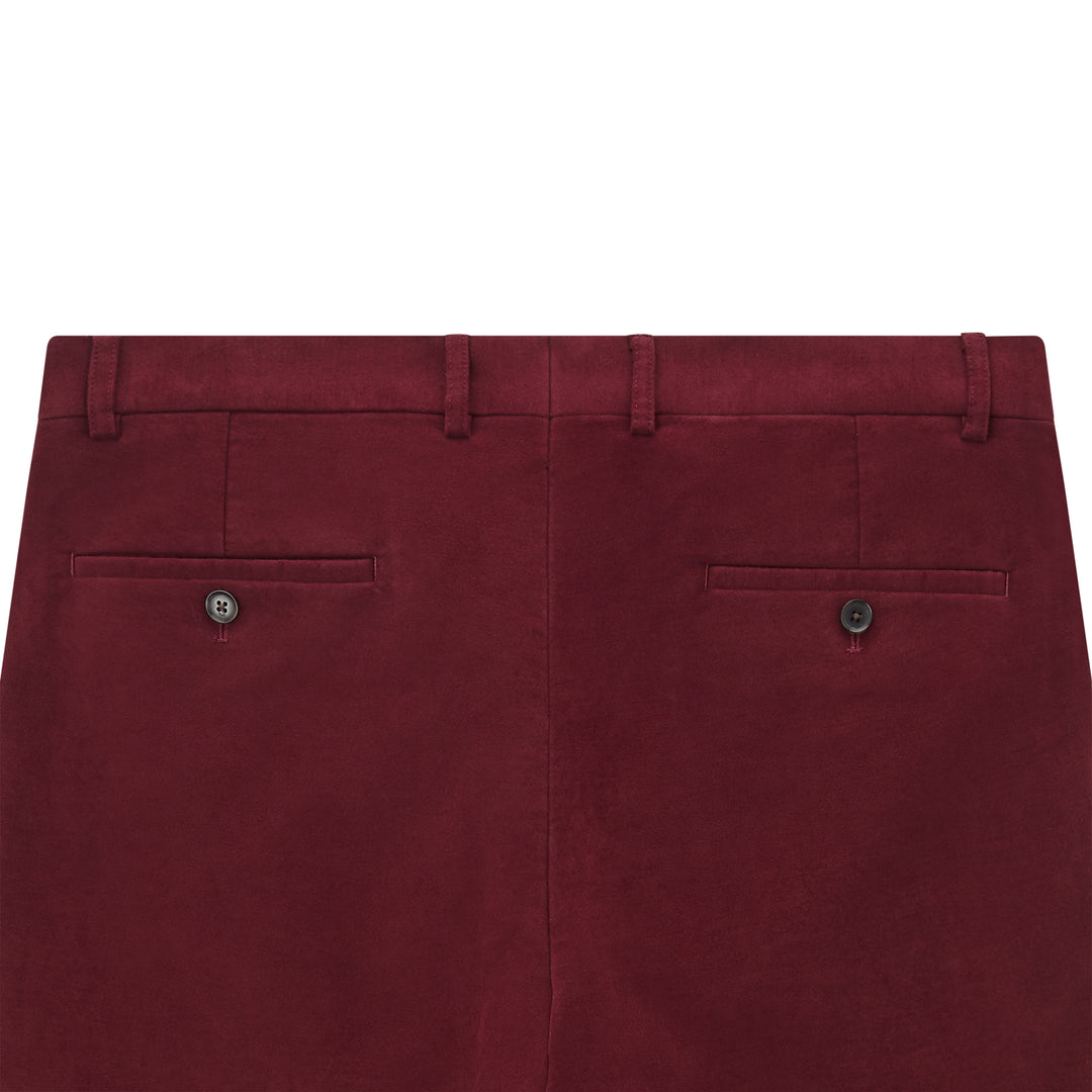 Thomas Burgundy Moleskin Trouser