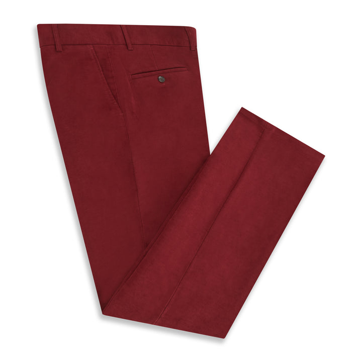 Thomas Burgundy Moleskin Trouser