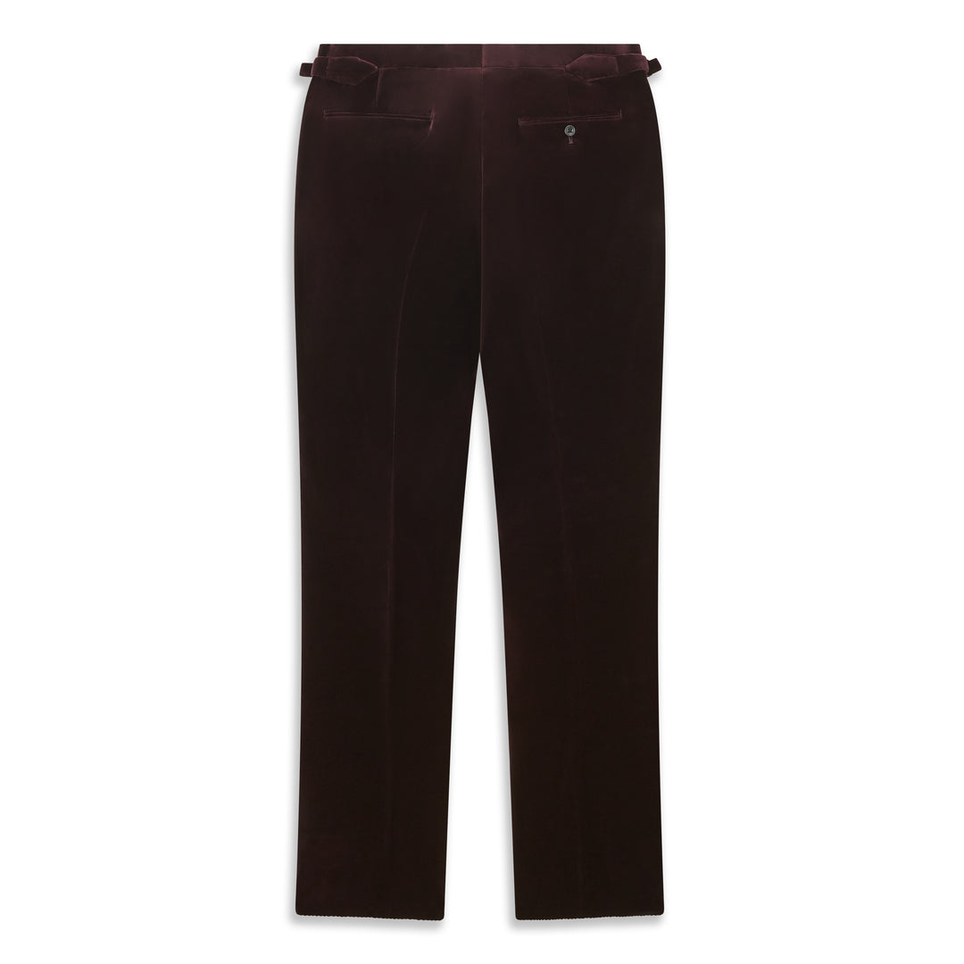Barney Aubergine Velvet Trouser