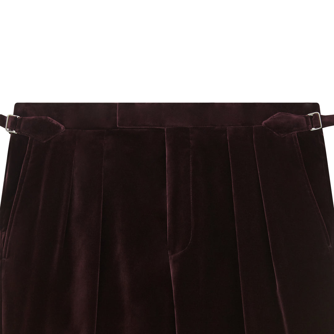 Barney Aubergine Velvet Trouser