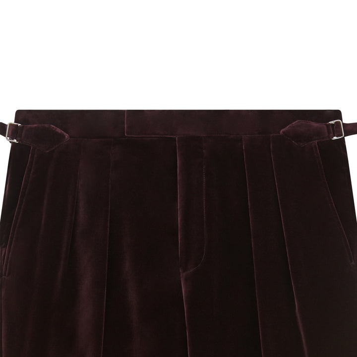 Barney Aubergine Velvet Trouser