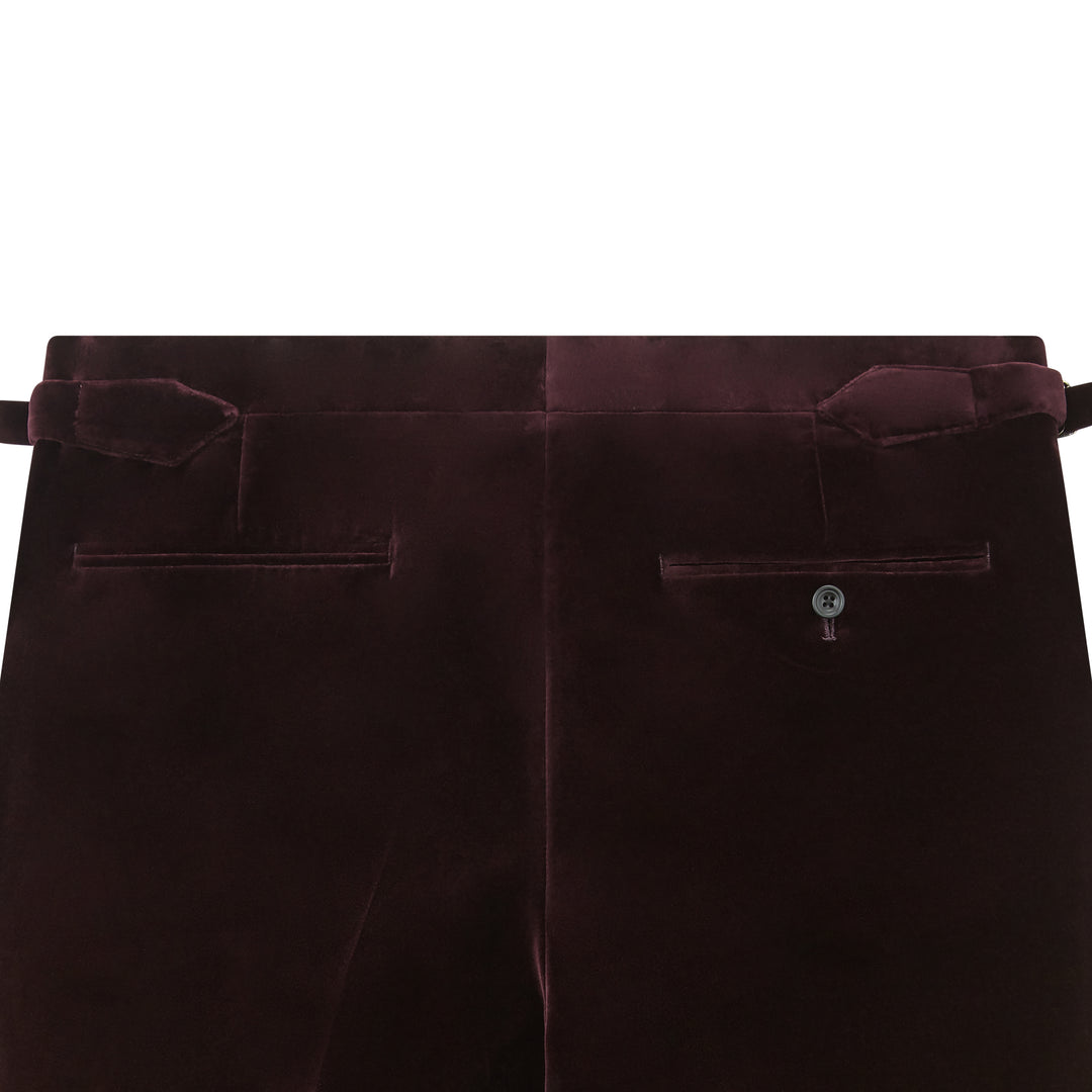 Barney Aubergine Velvet Trouser