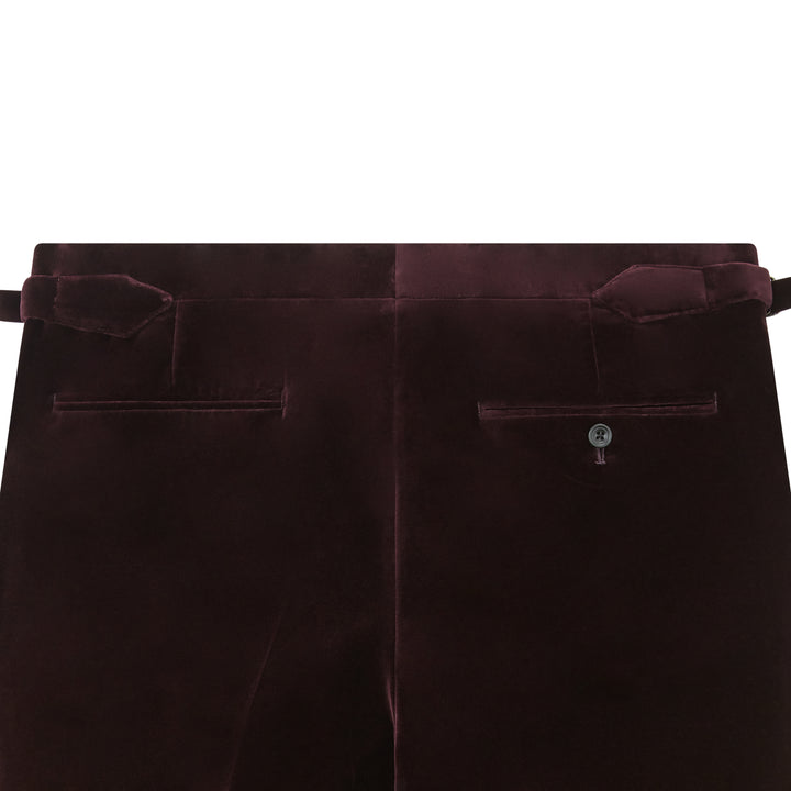 Barney Aubergine Velvet Trouser