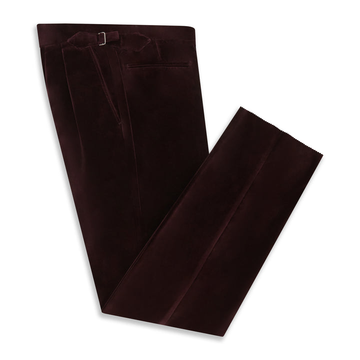 Barney Aubergine Velvet Trouser