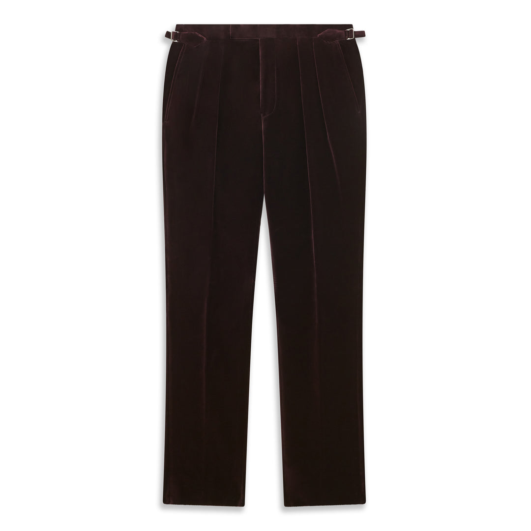 Barney Aubergine Velvet Trouser