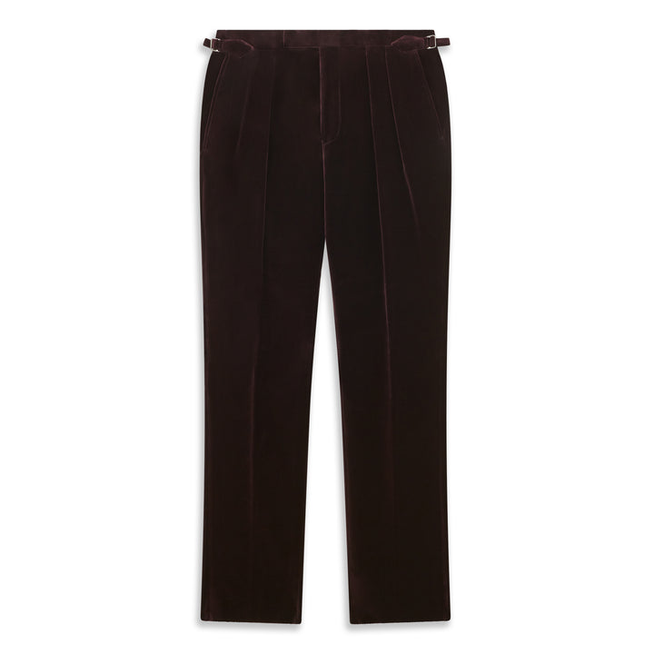 Barney Aubergine Velvet Trouser
