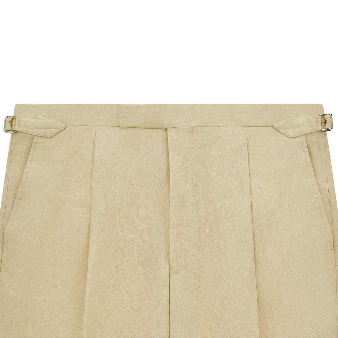 Tyler Beige Linen Trouser