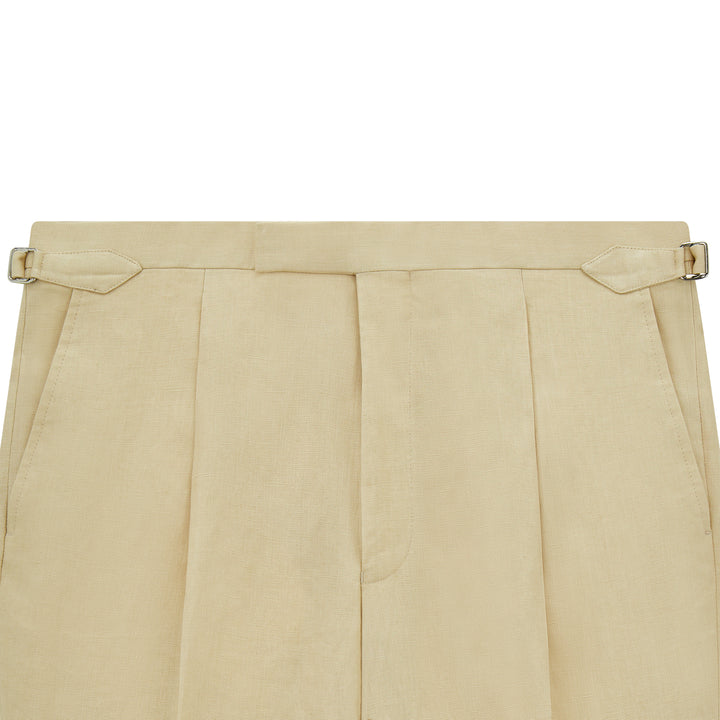 Tyler Beige Linen Trouser