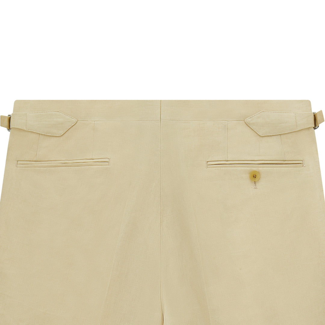 Tyler Beige Linen Trouser