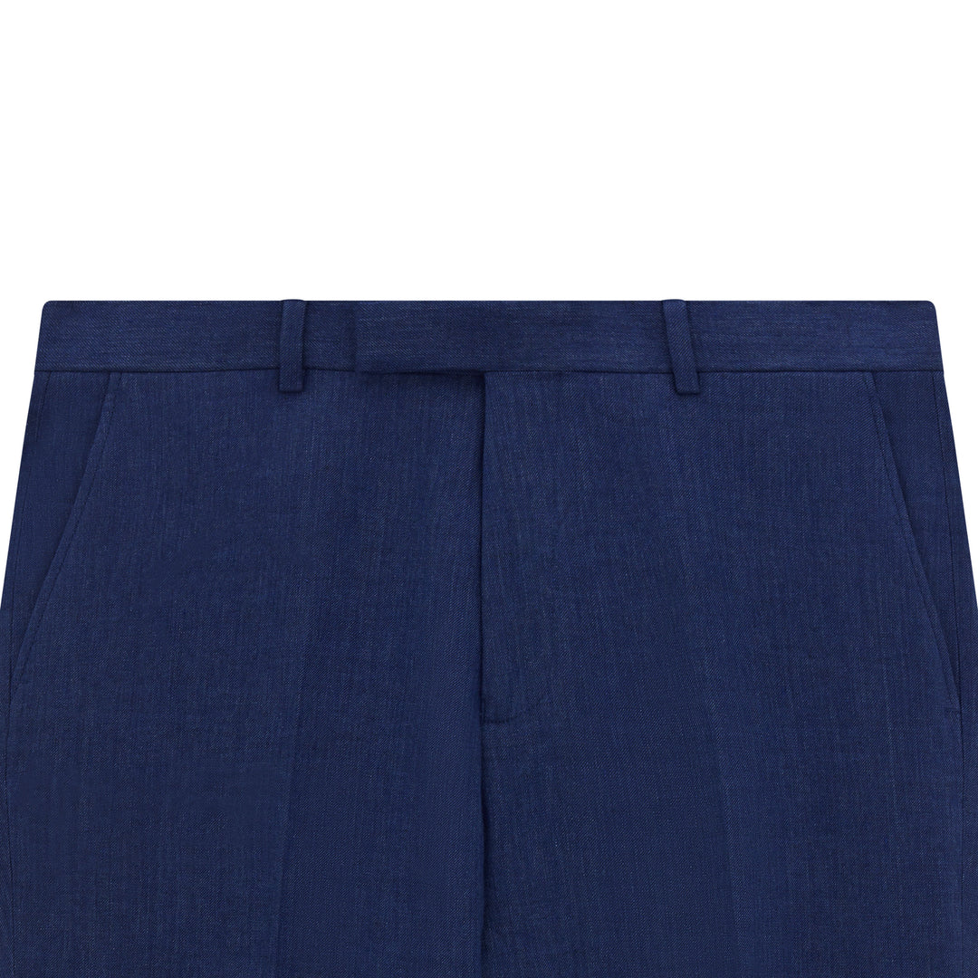 Barney Cobalt Blue Linen Trouser