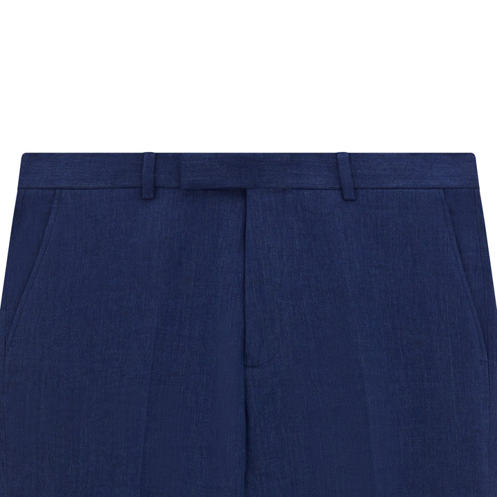 Barney Cobalt Blue Linen Trouser