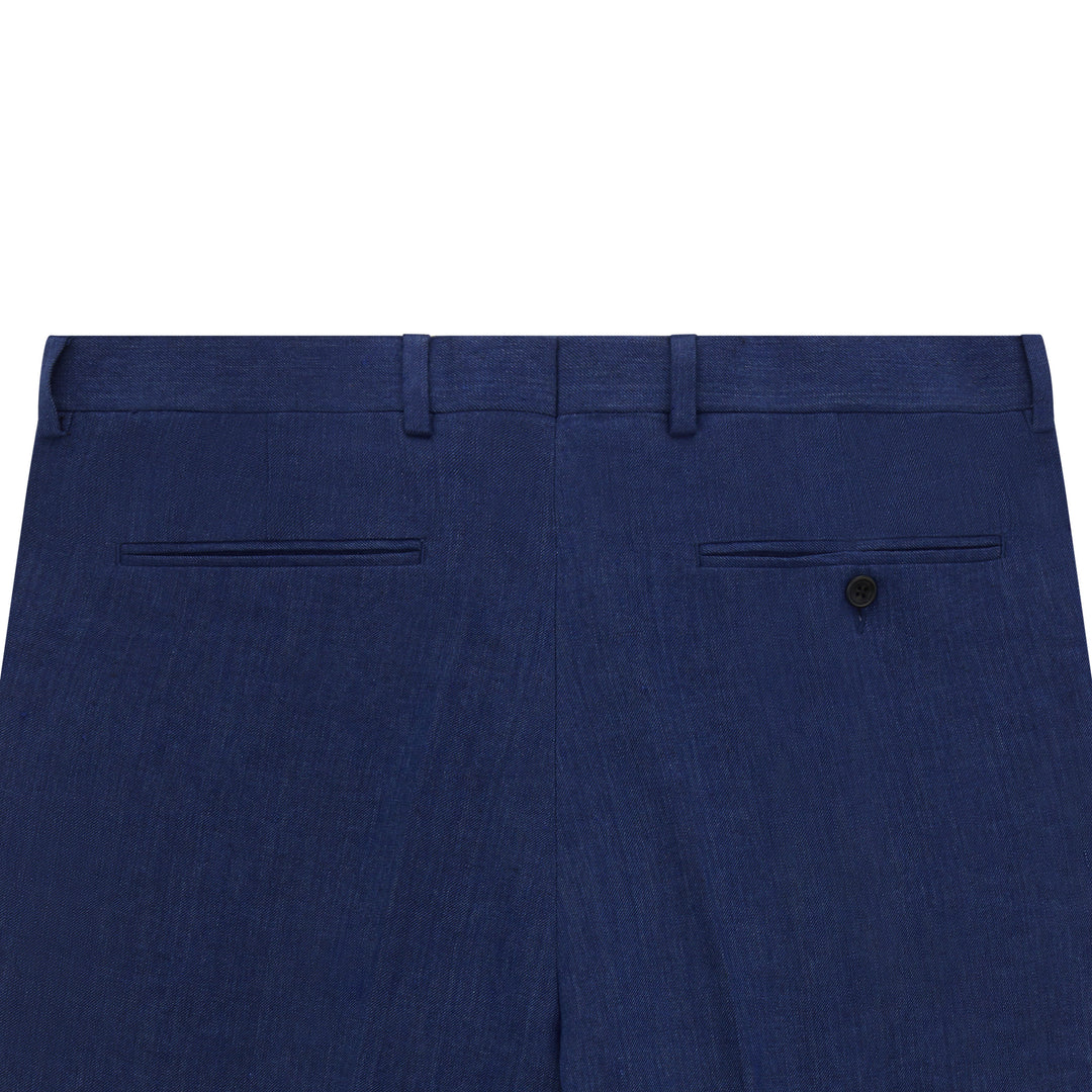 Barney Cobalt Blue Linen Trouser