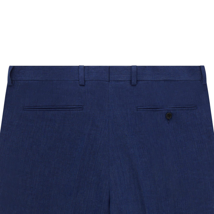 Barney Cobalt Blue Linen Trouser